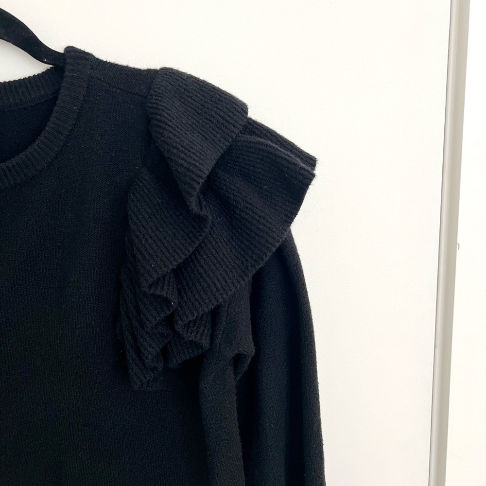 1. State Black Ruffle Sweater - Picture 4 of 5